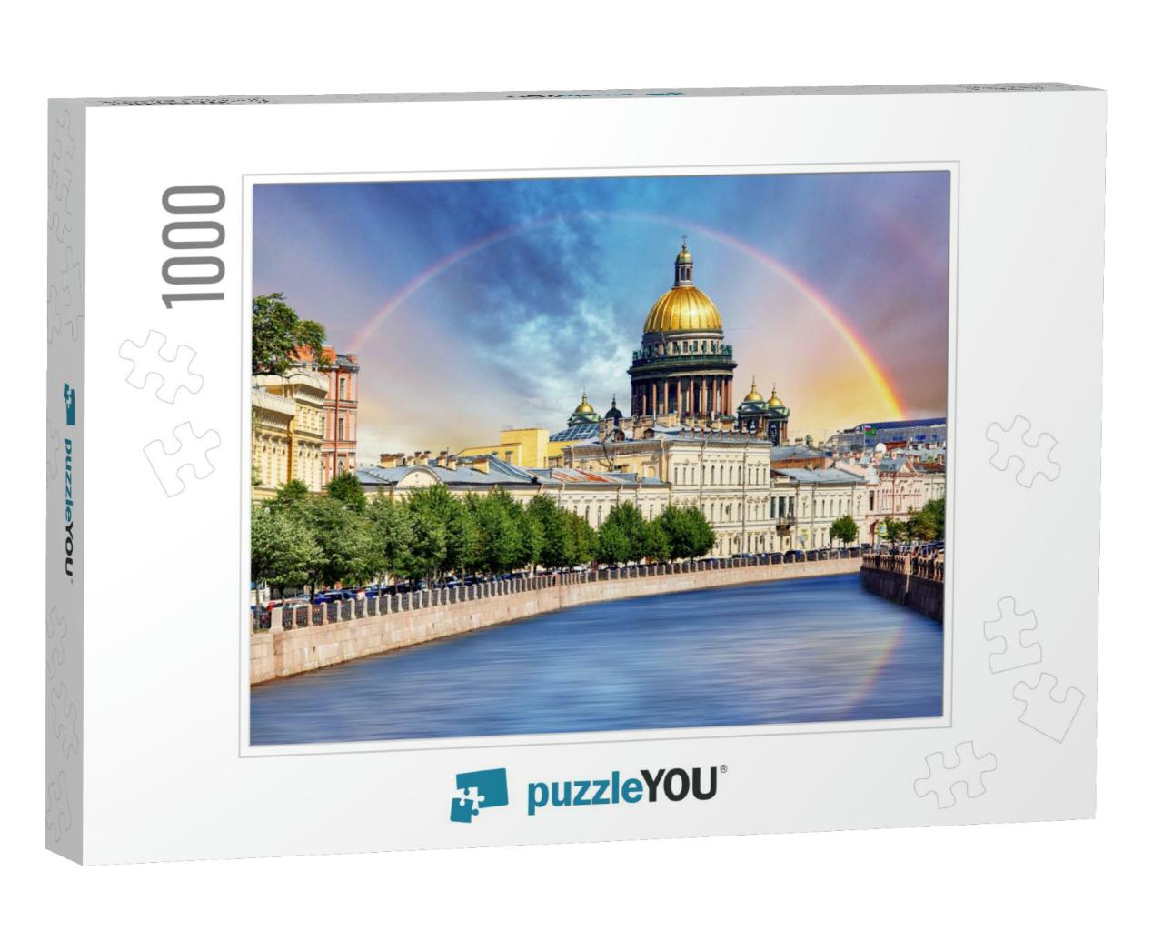 Saint Isaac Cathedral Across Moyka River, St Petersburg... Jigsaw Puzzle with 1000 pieces