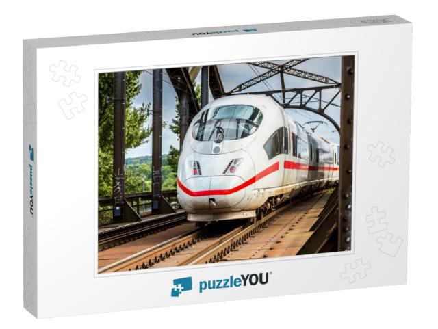 Electric Intercity Express in Frankfurt, Germany in a Sum... Jigsaw Puzzle