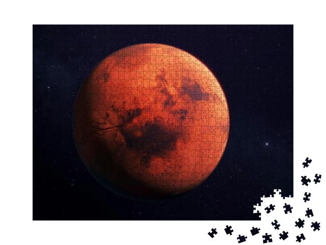 Mars, the Red Planet, 3D Rendering with Detailed Surface... Jigsaw Puzzle with 1000 pieces
