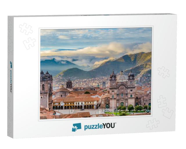 Morning Sun Rising At Plaza De Armas, Cusco, City... Jigsaw Puzzle
