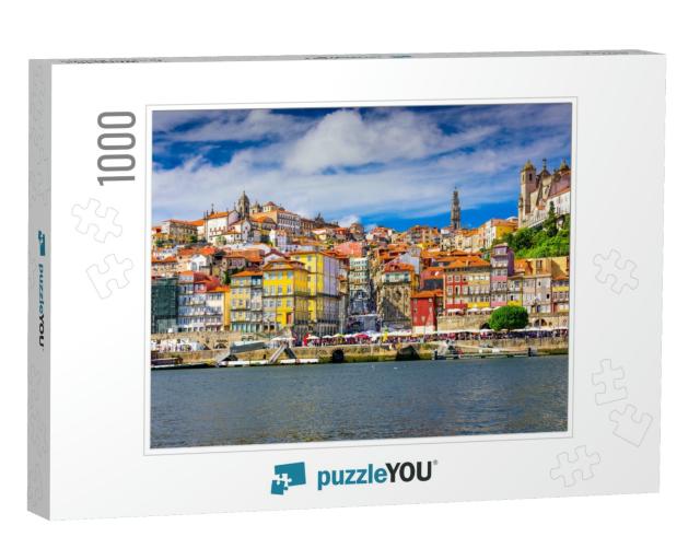 Porto, Portugal Old Town Skyline from Across the Douro Ri... Jigsaw Puzzle with 1000 pieces