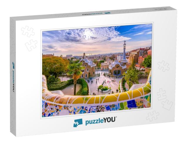 View of the City from Park Guell in Barcelona... Jigsaw Puzzle