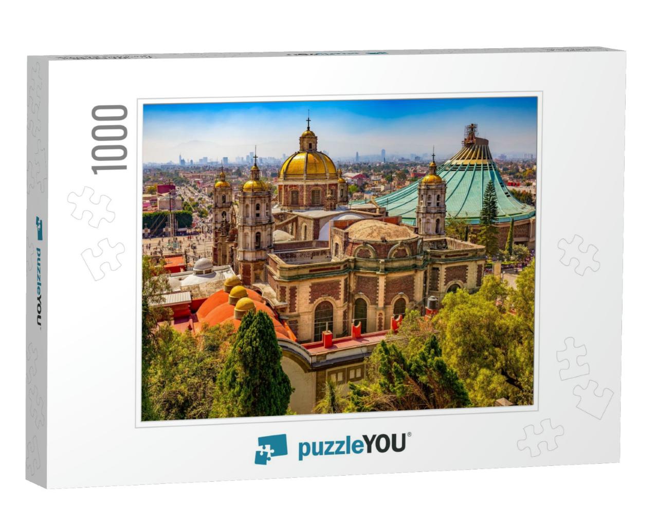 Mexico. Basilica of Our Lady of Guadalupe. the Old & the... Jigsaw Puzzle with 1000 pieces