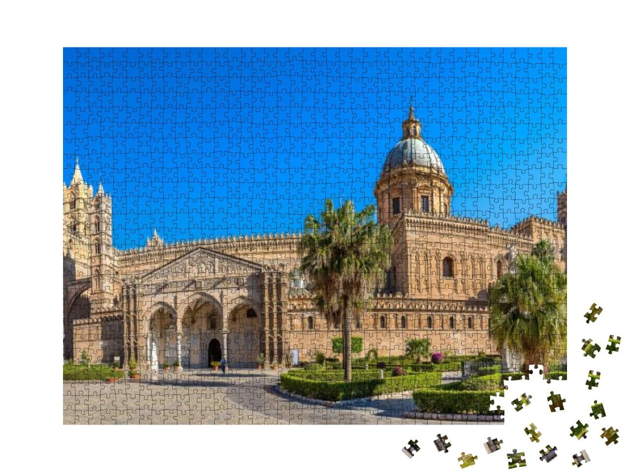 Palermo Cathedral in Palermo, Italy in a Beautiful Summer... Jigsaw Puzzle with 1000 pieces