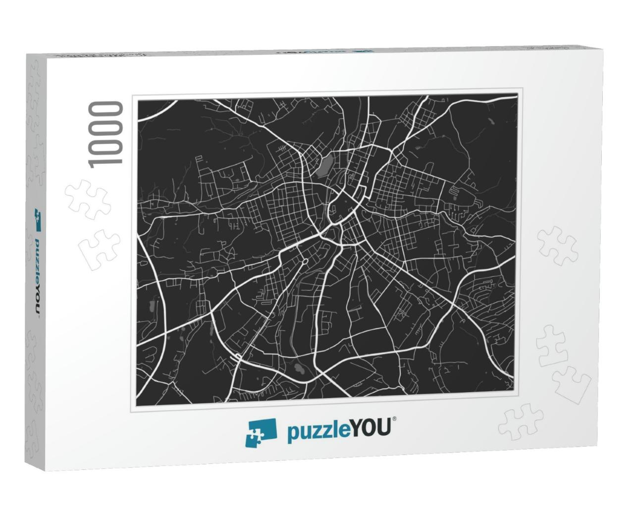 Urban City Map of Chemnitz. Vector Illustration, Chemnitz... Jigsaw Puzzle with 1000 pieces