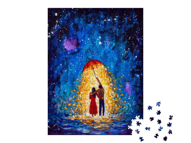 Romantic Painting Illustration. Fantasy Art Modern Painti... Jigsaw Puzzle with 1000 pieces