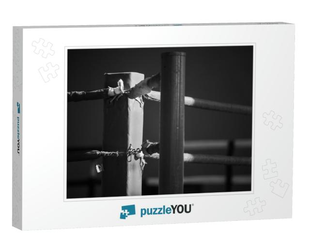 The Corner of the Boxing Ring is Large. the Image Has a S... Jigsaw Puzzle