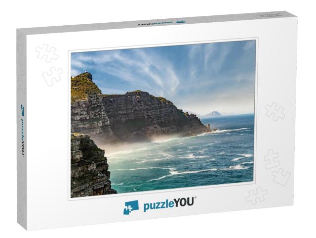 Cape Point View from Cape of Good Hope with Dramatic Clou... Jigsaw Puzzle