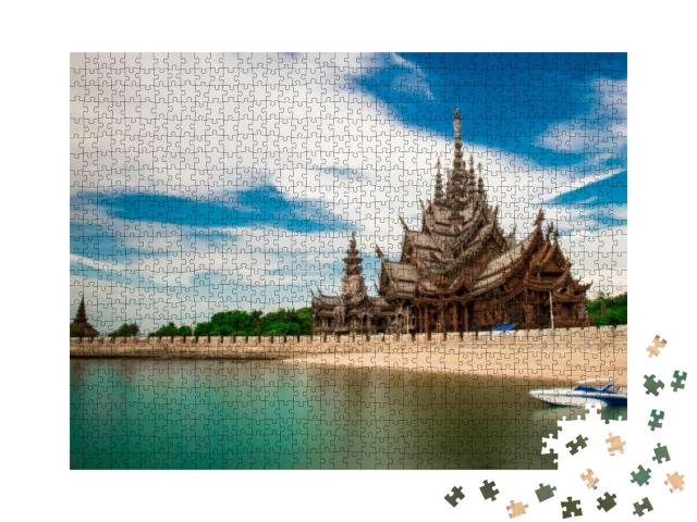 Sanctuary of Truth Views in Pattaya Thailand... Jigsaw Puzzle with 1000 pieces