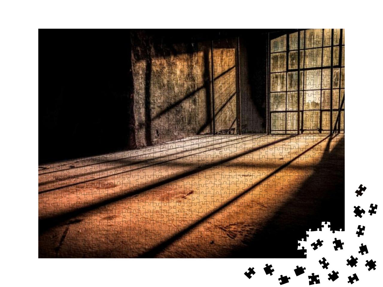 Sun Rays Fall Through Tall Windows Into an Abandoned Dust... Jigsaw Puzzle with 1000 pieces