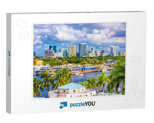Fort Lauderdale, Florida, USA Skyline... Jigsaw Puzzle