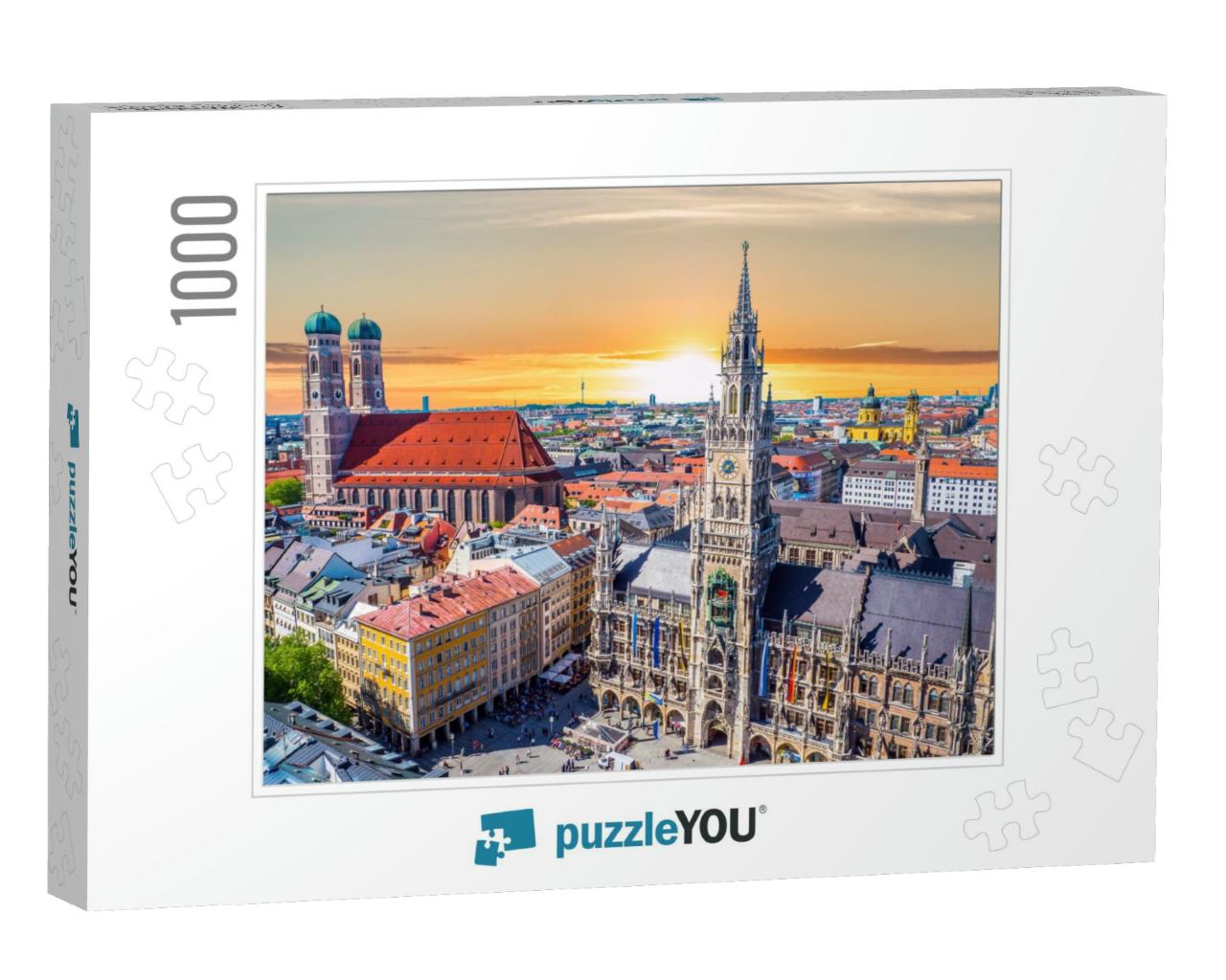 Munich in Sunset Bavaria Germany... Jigsaw Puzzle with 1000 pieces