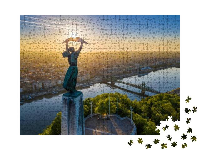 Budapest, Hungary - Aerial View of the Beautiful Hungaria... Jigsaw Puzzle with 1000 pieces