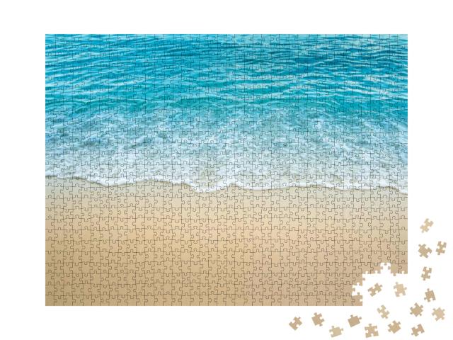 Wave of the Sea on the Sand Beach... Jigsaw Puzzle with 1000 pieces