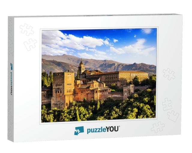 Ancient Arabic Fortress of Alhambra, Granada, Spain... Jigsaw Puzzle