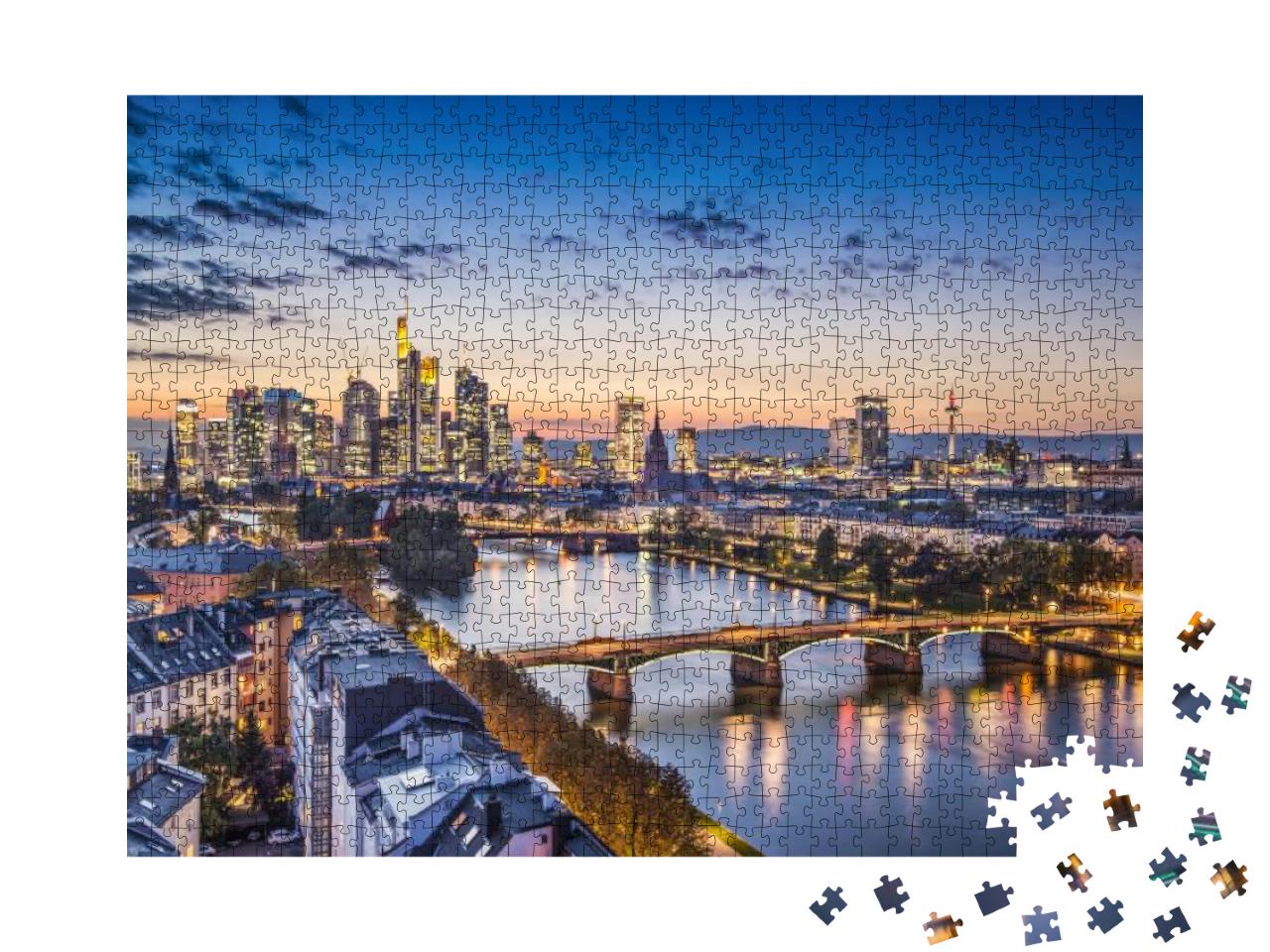Frankfurt, Germany Financial District Skyline... Jigsaw Puzzle with 1000 pieces