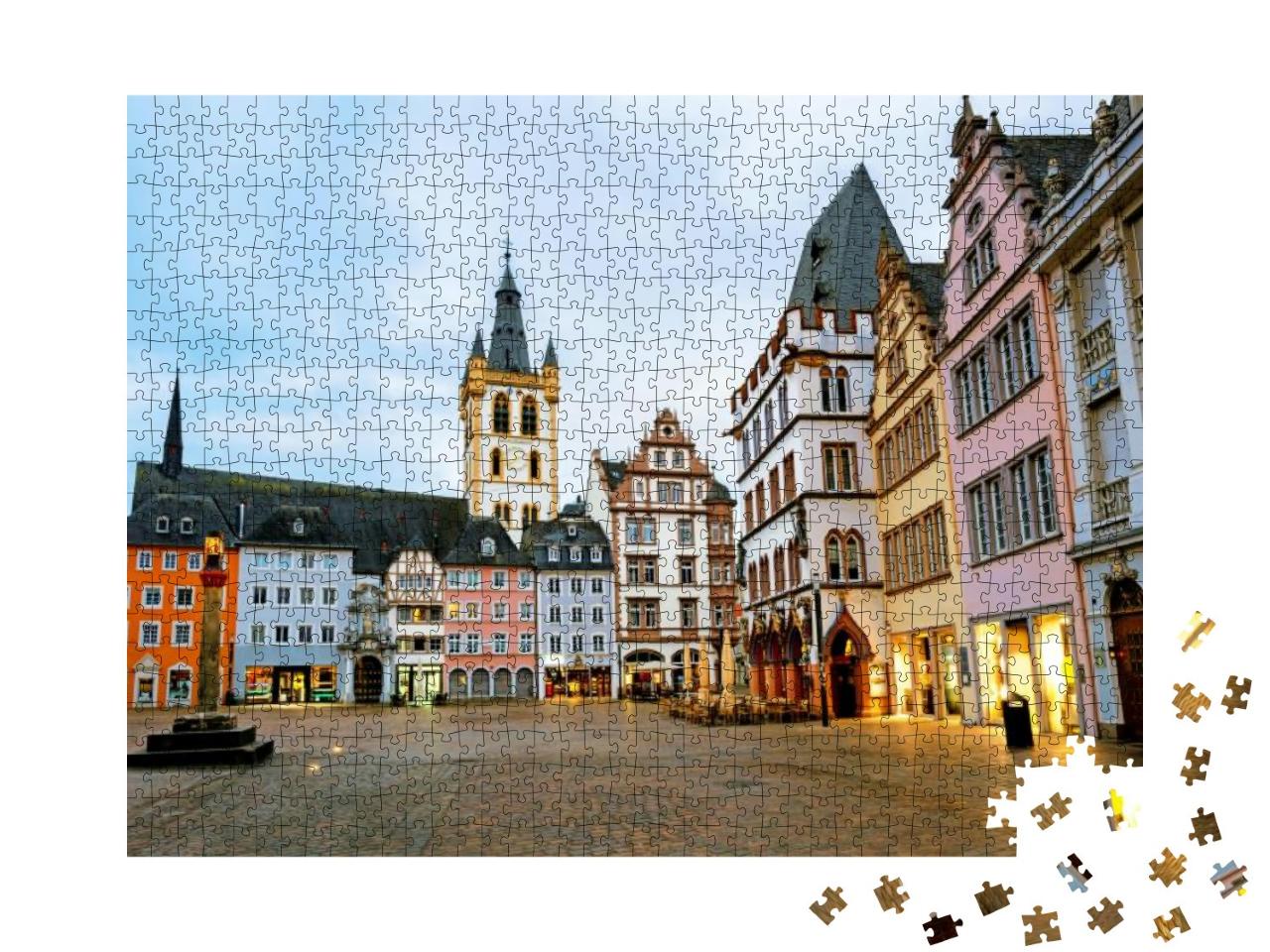 Historical Facades on the Main Market Square in the Old T... Jigsaw Puzzle with 1000 pieces