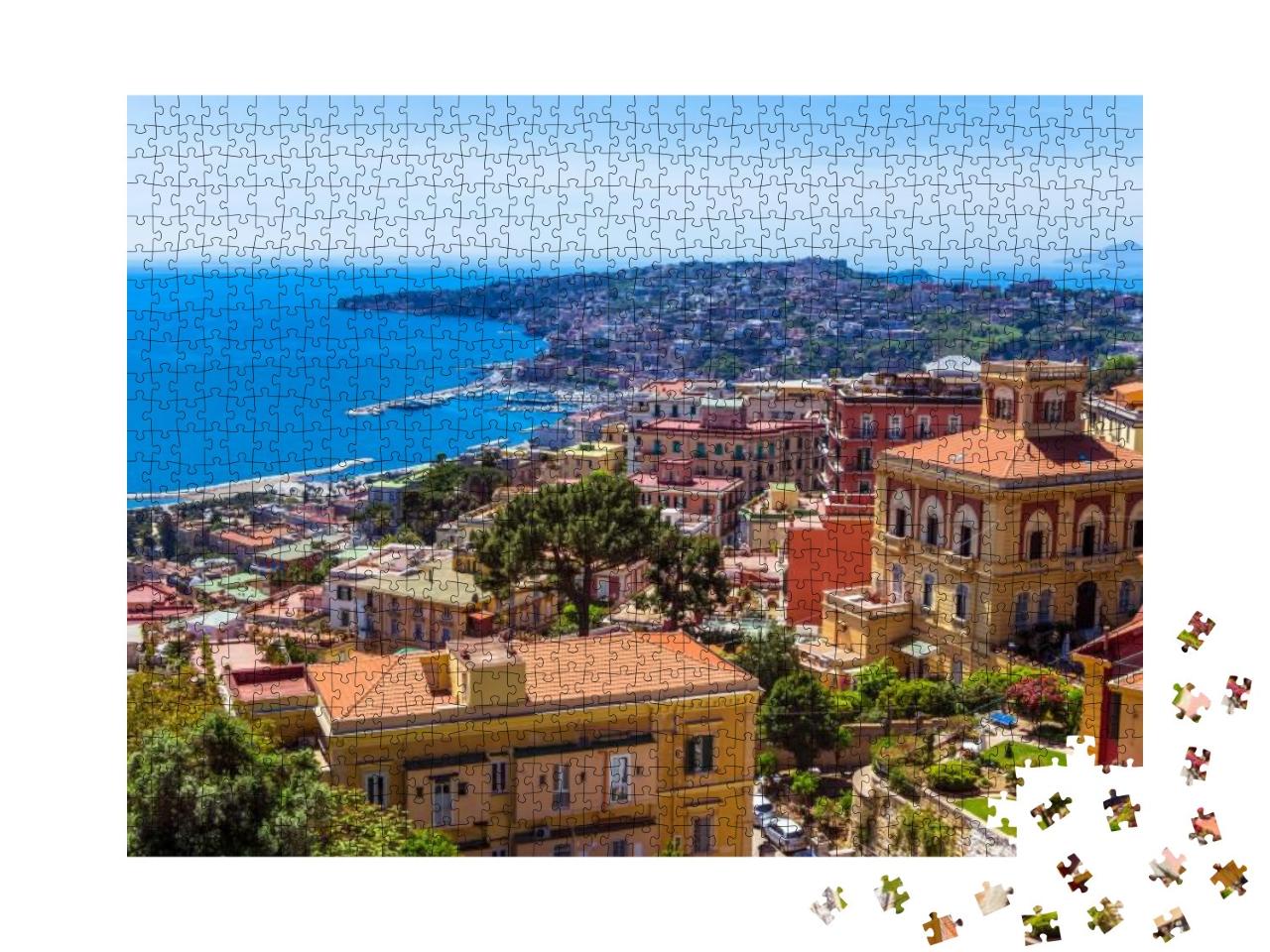 Aerial View from Hilltop Over Naples, Italy. View on Old... Jigsaw Puzzle with 1000 pieces
