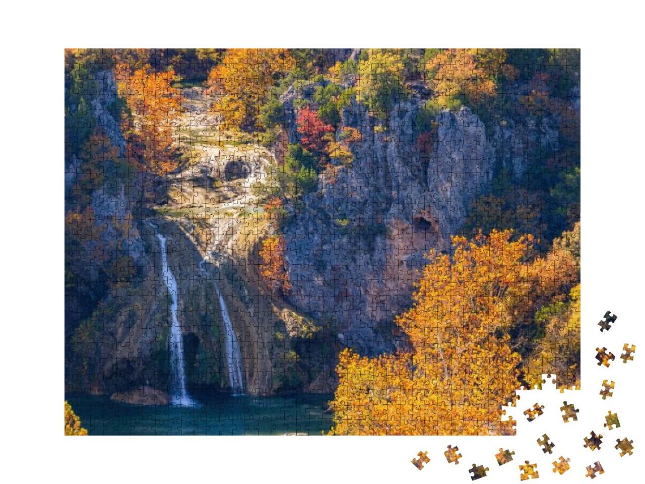 High Angle View of the Beautiful Landscape of Turner Fall... Jigsaw Puzzle with 1000 pieces