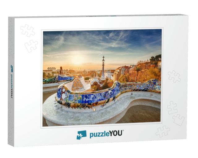 View of Barcelona from the Park At Sunrise... Jigsaw Puzzle