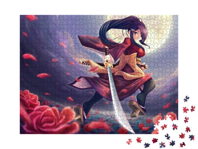 Rose Samurai... Jigsaw Puzzle with 1000 pieces