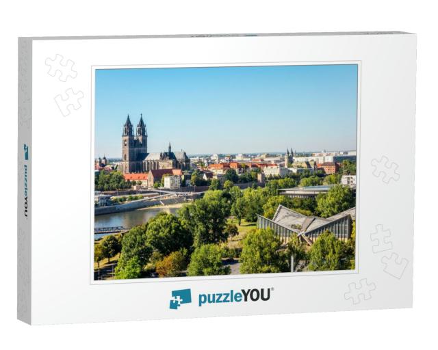 Magdeburg, Capital City in Saxony Anhalt in Germany... Jigsaw Puzzle