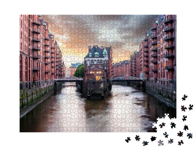 Hamburg Warehouse District... Jigsaw Puzzle with 1000 pieces