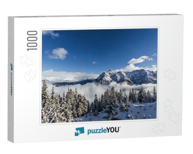 Winter Landscape in the Tyrol Alps in the Stubaier Gletsc... Jigsaw Puzzle with 1000 pieces