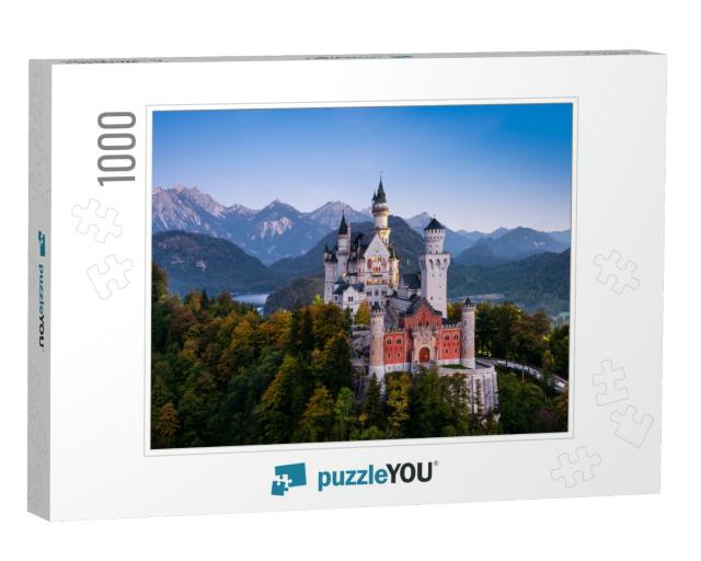 Famous Neuschwanstein Castle in Bavaria, Germany, Before... Jigsaw Puzzle with 1000 pieces