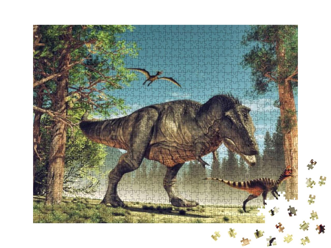 3D Render Dinosaur. This is a 3D Render Illustration... Jigsaw Puzzle with 1000 pieces
