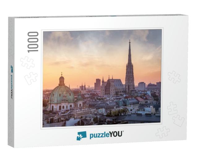 Vienna Skyline with St. Stephens Cathedral, Vienna, Austr... Jigsaw Puzzle with 1000 pieces