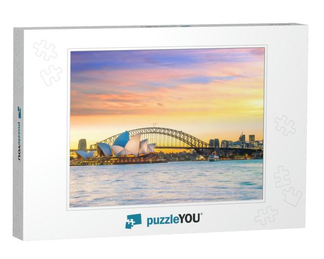 Downtown Sydney Skyline in Australia At Twilight... Jigsaw Puzzle