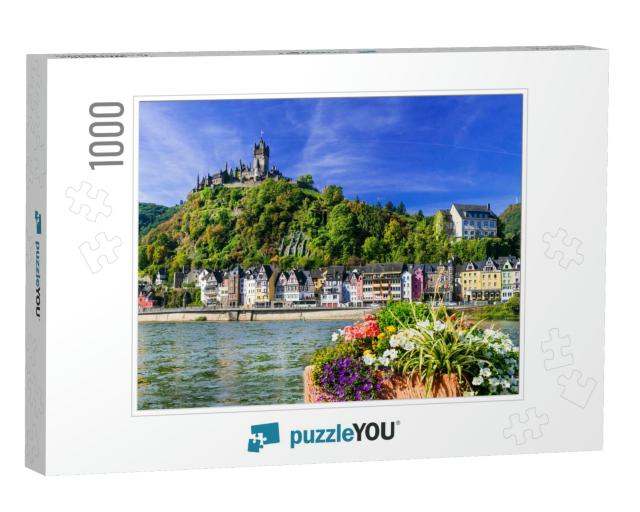 Cochem - Beautiful Medieval Town in Germany, Famous Rhein... Jigsaw Puzzle with 1000 pieces