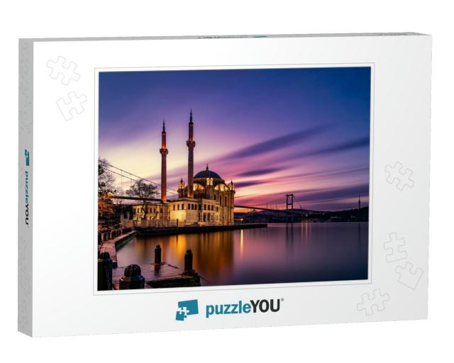 Amazing Sunrise At Ortakoy Mosque in Istanbul, Turkey... Jigsaw Puzzle