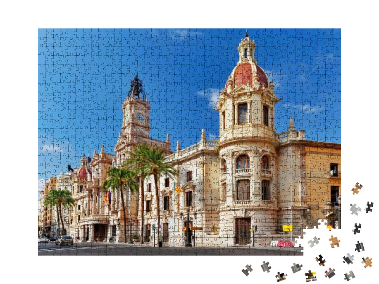Cityscape Historical Places of Valencia - City in Spain... Jigsaw Puzzle with 1000 pieces
