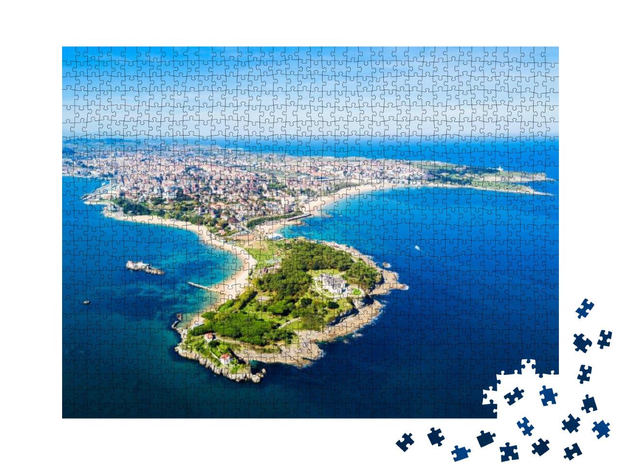 Santander City Aerial Panoramic View. Santander is the Ca... Jigsaw Puzzle with 1000 pieces