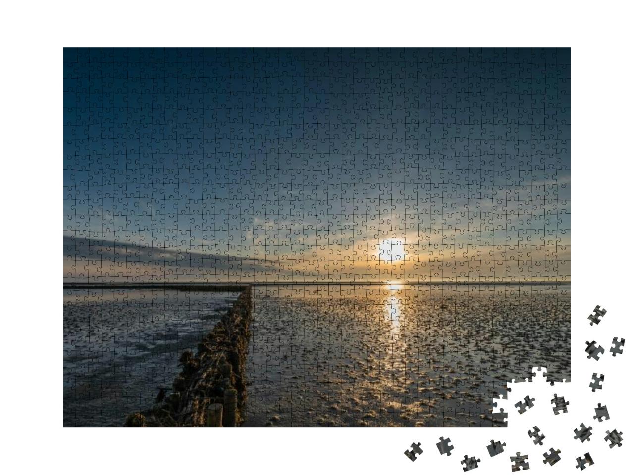 An Impressive View from the Dike Foreland Near the Buesum... Jigsaw Puzzle with 1000 pieces