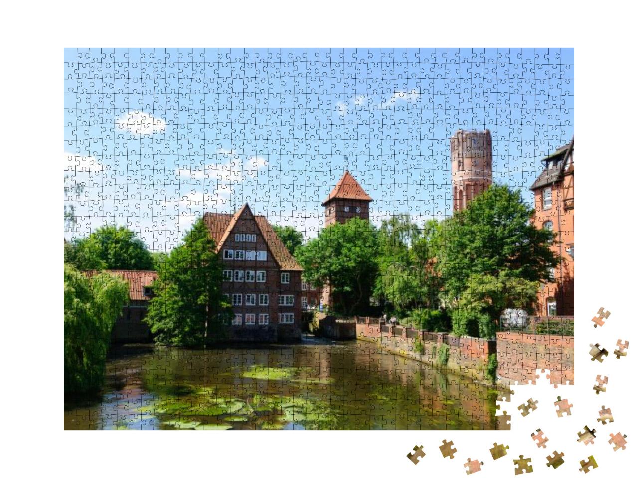 Canals & the City of Louneburg, Germany... Jigsaw Puzzle with 1000 pieces