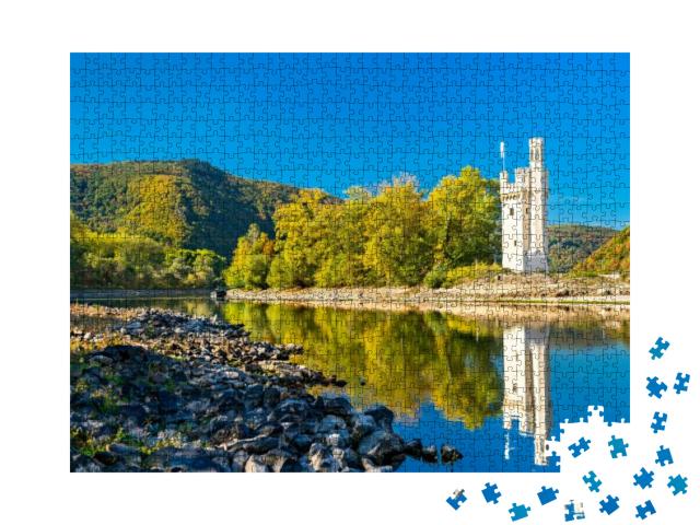 The Mouse Tower of Bingen Am Rhein in the Upper Middle Rh... Jigsaw Puzzle with 1000 pieces