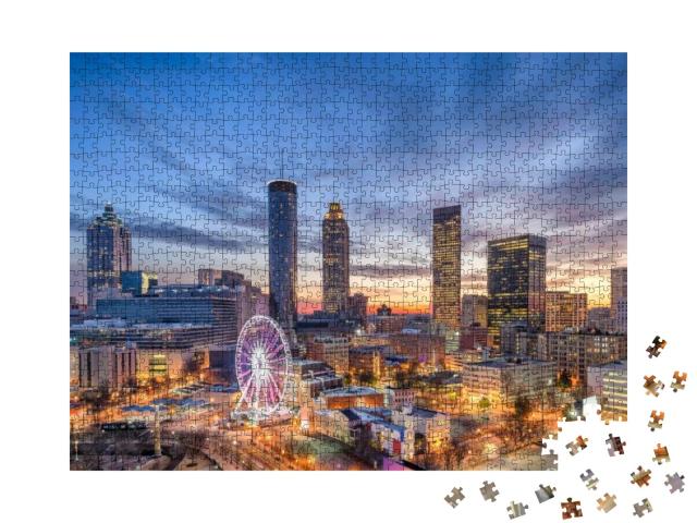 Atlanta, Georgia, USA Downtown City Skyline... Jigsaw Puzzle with 1000 pieces