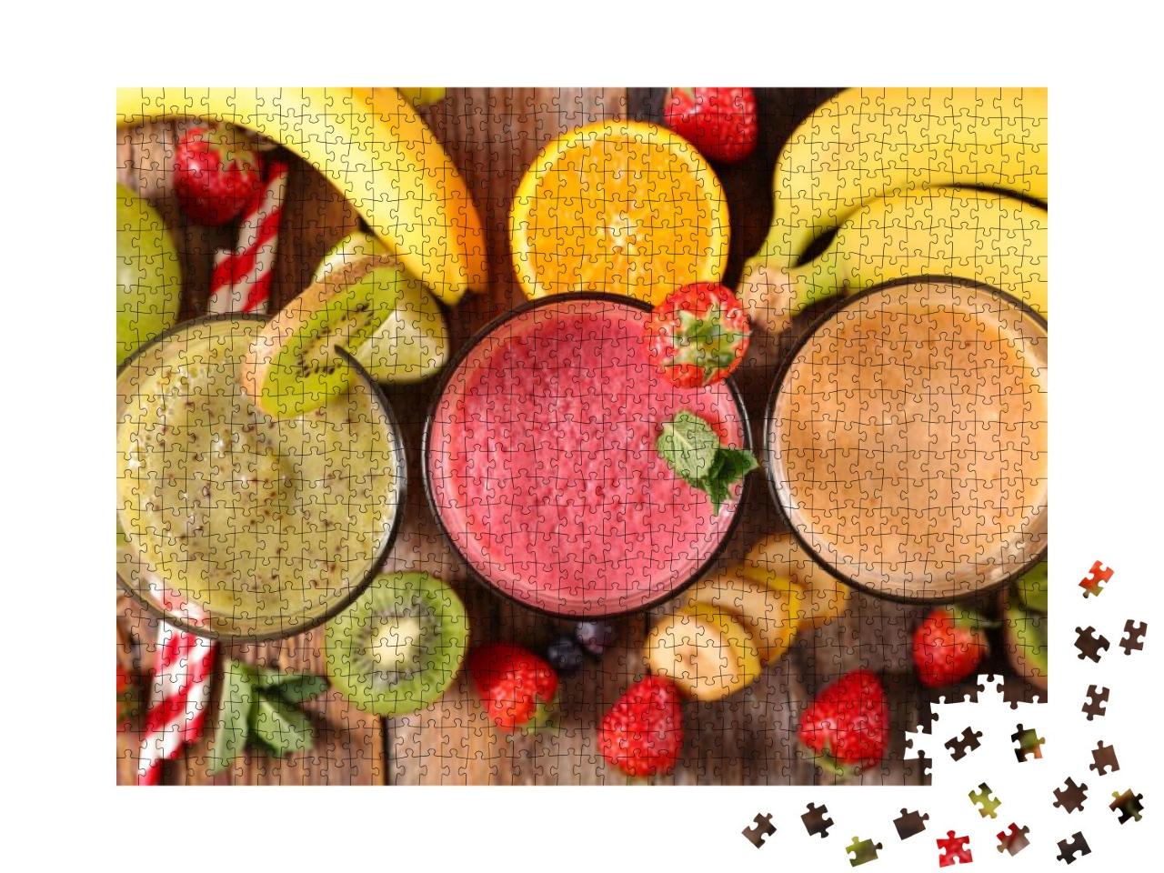 assorted of fruit juice- healthy smoothie Jigsaw Puzzle with 1000 pieces