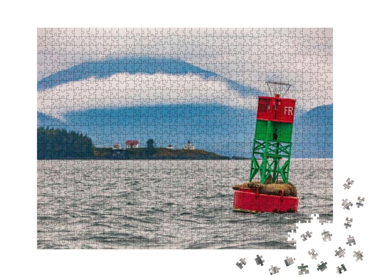 Alaska Wildlife Sightseeing Whale Watching Boat Tour in J... Jigsaw Puzzle with 1000 pieces