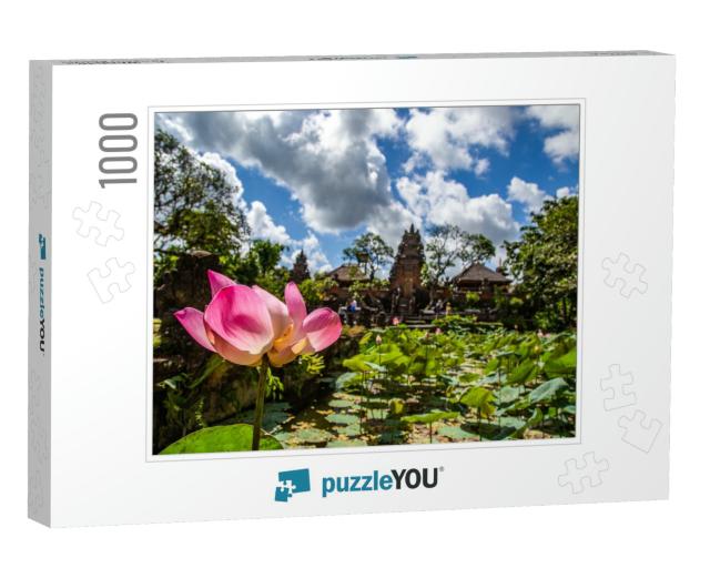 Ubud Temple with Pond in Bali Indonesia... Jigsaw Puzzle with 1000 pieces
