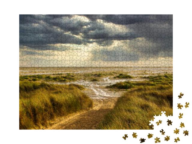 Dunes At the Beach of Amrum, Germany in Europe... Jigsaw Puzzle with 1000 pieces