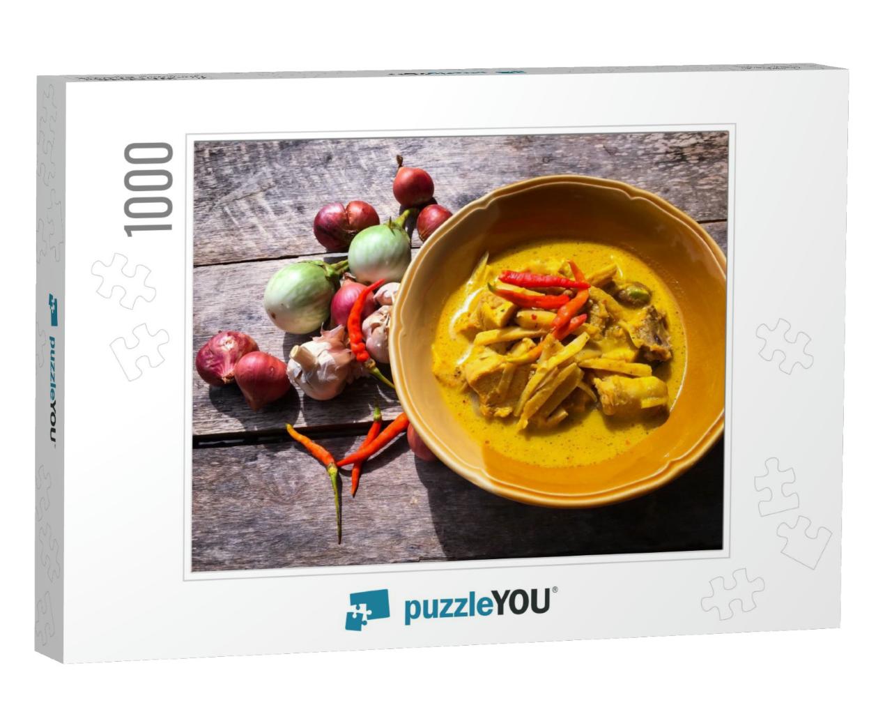 Coconut Curry Chicken with Bamboo Shoot, Food in the Sout... Jigsaw Puzzle with 1000 pieces