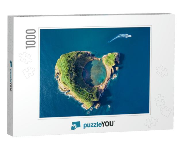 Azores Aerial Panoramic View. Top View of Islet of Vila F... Jigsaw Puzzle with 1000 pieces