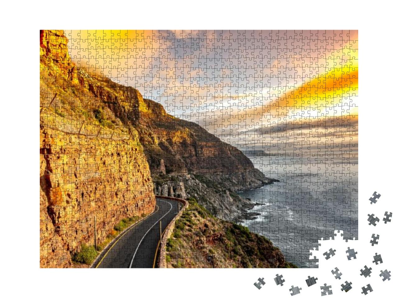 Chapmans Peak Drive in Cape Town, South Africa... Jigsaw Puzzle with 1000 pieces