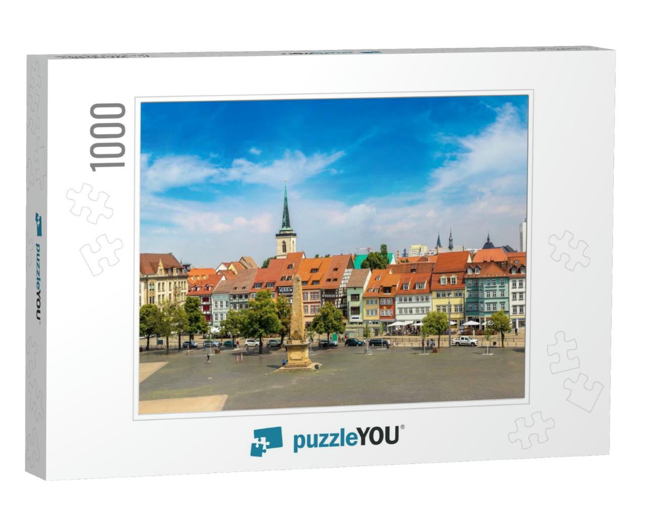 Historical City Center in Erfurt in a Beautiful Summer Da... Jigsaw Puzzle with 1000 pieces