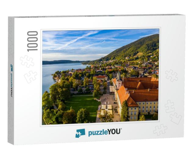 Tegernsee, Germany. Lake Tegernsee in Rottach-Egern Bavar... Jigsaw Puzzle with 1000 pieces