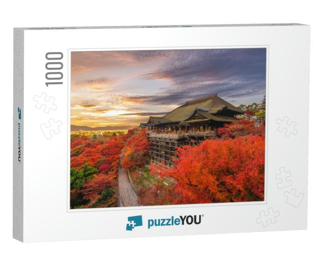 Kiyomizu-Dera Stage At Kyoto, Japan in Autumn... Jigsaw Puzzle with 1000 pieces